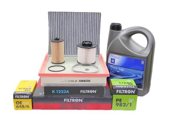 Opel İnsignia Filtron 1.6 Dizel Motor Bakım Seti GM 5W30 5 LT Yağlı